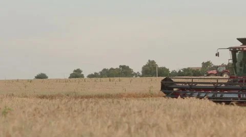 Case IH - Side View of Combine  Stock Footage 65319757