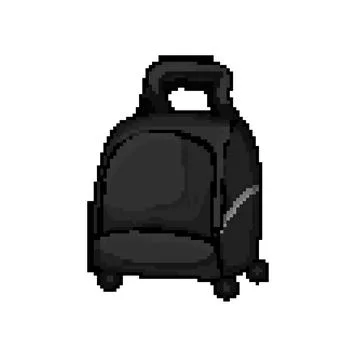 Case luggage bag pixel art vector illustration Stock Illustration
