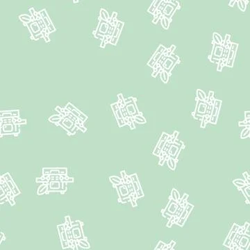 Case with makeup line vector seamless pattern イラスト素材
