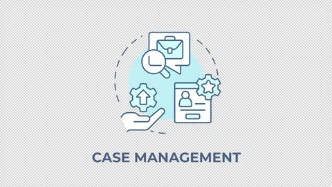 Case management blue concept icon animation Stock Footage 337935934