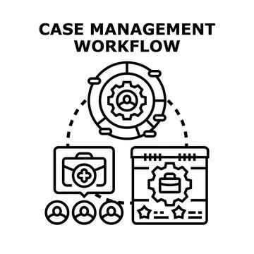 Case management workflow planning and process optimization Stock-Illustration