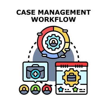 Case management workflow planning and process optimization Stock Illustration