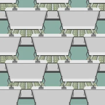 Case with money, seamless pattern Stock Illustration