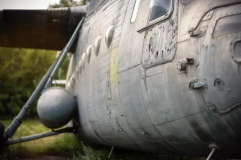 The case of the old helicopter Stock Photos