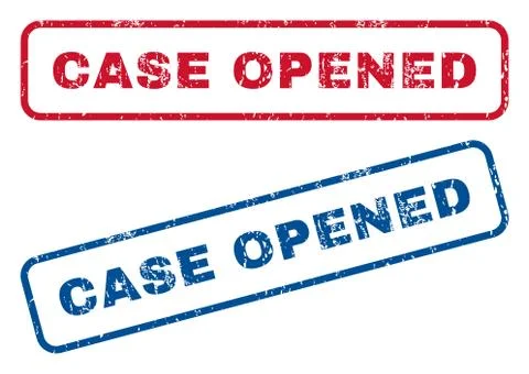Case Opened Rubber Stamps Illustrazione stock