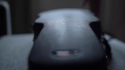 Case opens and violin is taken out close-up in slow motion. Video stock 119126840