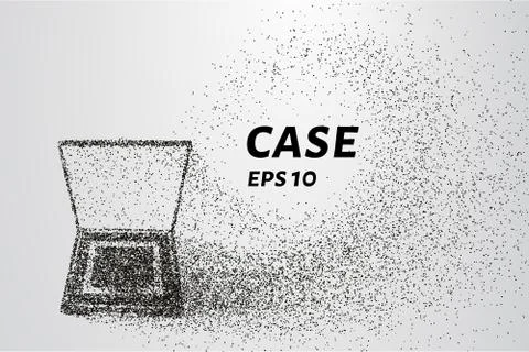 The case of particles. The case consists of circles and points. Vector illu.. Stock Illustration