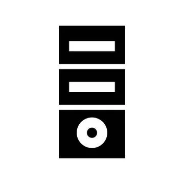 Case personal computer accessories logo or icon illustration Stock Illustration