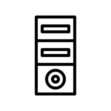 Case personal computer accessories logo or icon illustration Stock Illustration