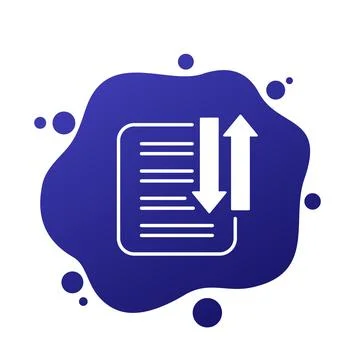 Case priority icon with a document, vector Stock-Illustration