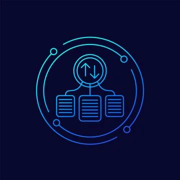 Case priority icon, linear design Stock-Illustration