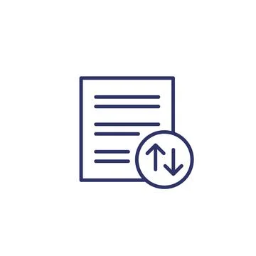 Case priority icon on white, line design Stockillustratie