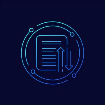 Case priority line icon, vector Stock Illustration