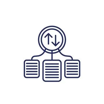 Case priority line icon, vector design 库存插图