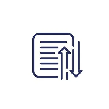 Case priority line icon, vector 库存插图