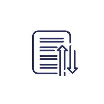 Case priority line icon on white 스톡 일러스트