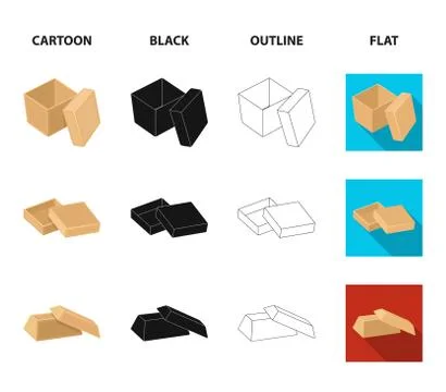 Case, shell, framework, and other web icon in cartoon,black,outline,flat style Stock Illustration