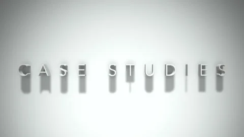 Case studies 3D title animation with shadows on a white background Stock Footage 297819276