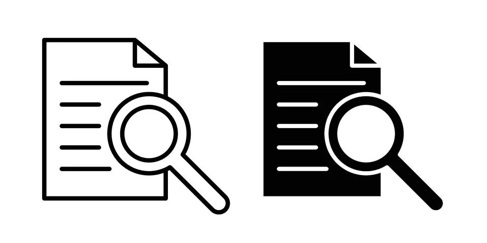 Case studies icon black vector isolated on white Stock Illustration