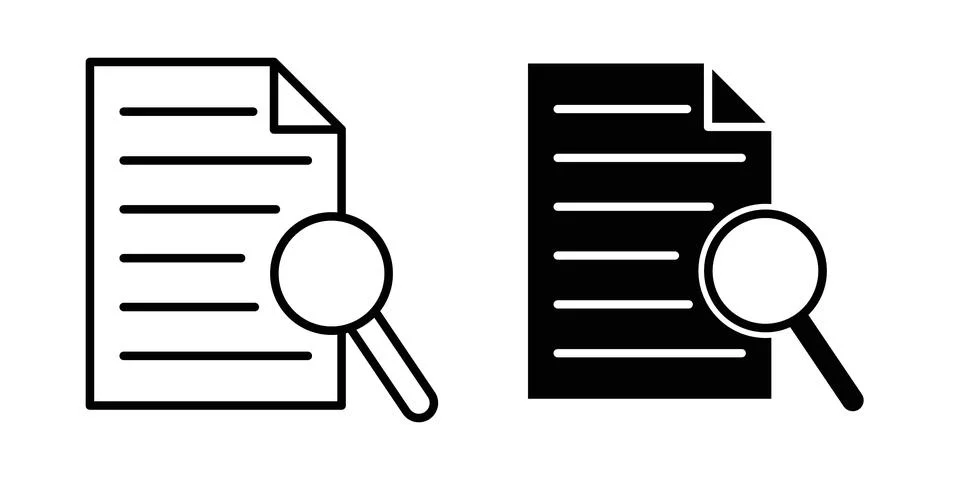 Case studies icon design. Illustration icons in linear and clipart pack Stock Illustration