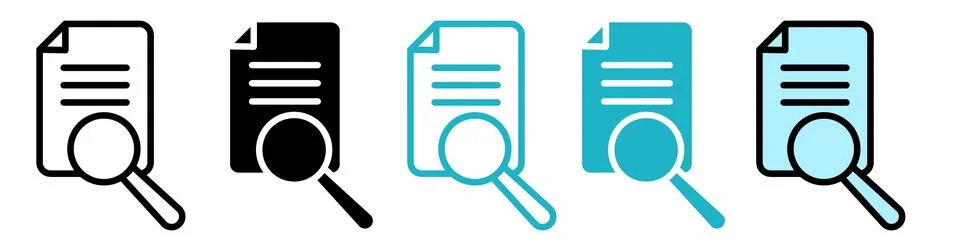 Case studies icon Stock Illustration