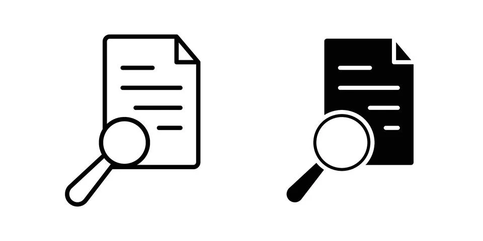 Case studies icon illustration vector, icon set for apps Stock Illustration