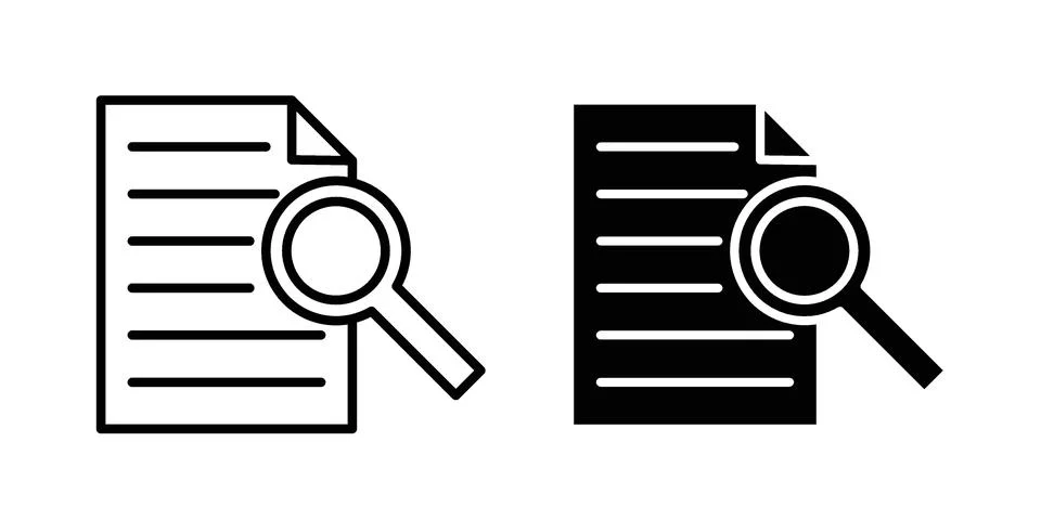 Case studies icon. Line Drawings and Silhouettes icons Stock Illustration