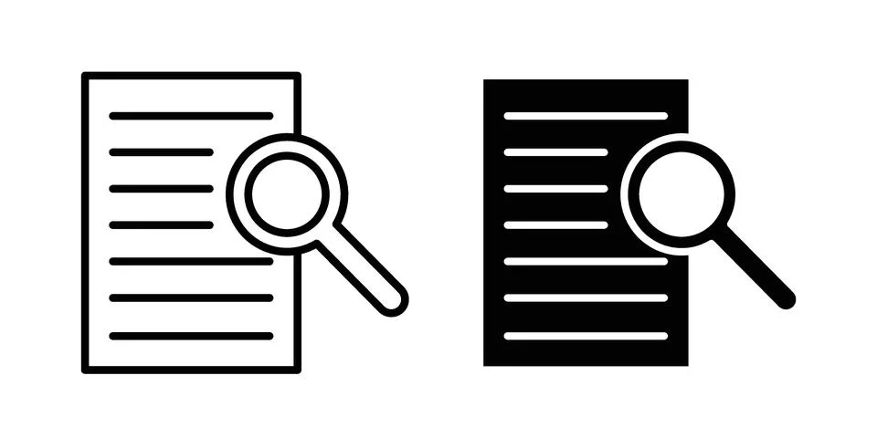 Case studies icon. Line Drawings and Silhouettes icons Stock Illustration
