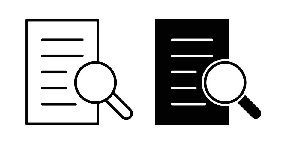 Case studies icon vector, illustration icon set Stock Illustration