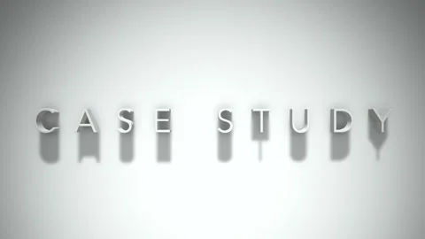 Case Study 3D title animation with shadows on a white background Stock Footage 296525259