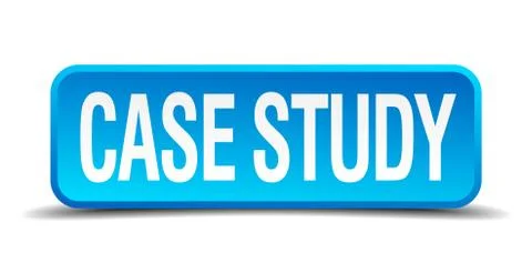 Case study blue 3d realistic square isolated button 스톡 일러스트