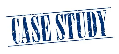 Case study blue grunge vintage stamp isolated on white background Stock Illustration
