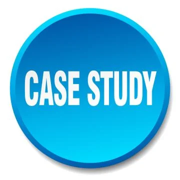 Case study blue round flat isolated push button 스톡 일러스트