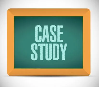 Case study board sign concept Stock Illustration