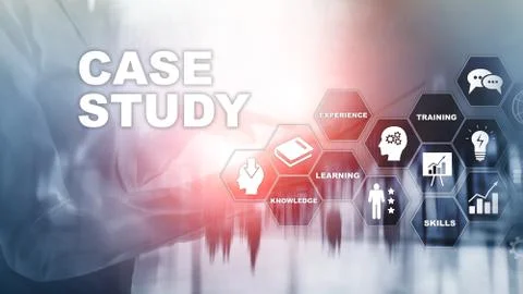 Case Study. Business, internet and tehcnology concept. Stock Photos