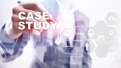 Case Study. Business, internet and tehcnology concept. Stock Photos