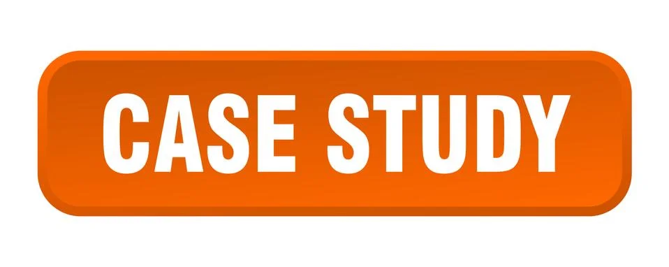 Case study button. case study square 3d push button Stock Illustration