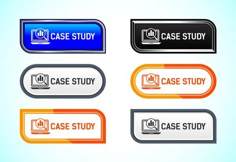 Case study button design illustration, research analysis, Suitable for mobi.. 스톡 일러스트