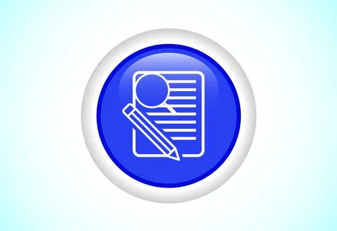 Case study button design illustration, research analysis, Suitable for mobi.. Stock Illustration