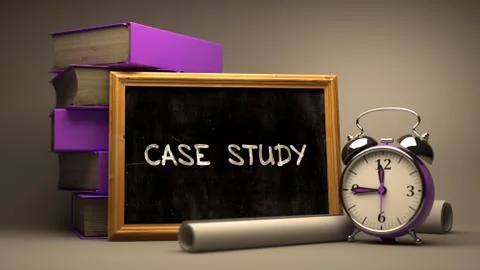 Case Study - Chalkboard with Hand Drawn Text Stock Illustration