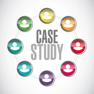 Case study community sign concept Stock-Illustration