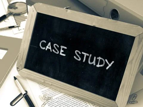 Case Study Concept Hand Drawn on Chalkboard Stock Illustration