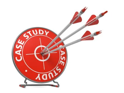 Case Study Concept - Hit Target. Stock Illustration