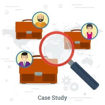 Case study concept Stock Illustration