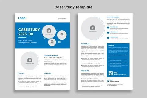 Case Study Creative Template, Flyer Template, Double Side Flyer, Brochure Cover Illustrazione stock