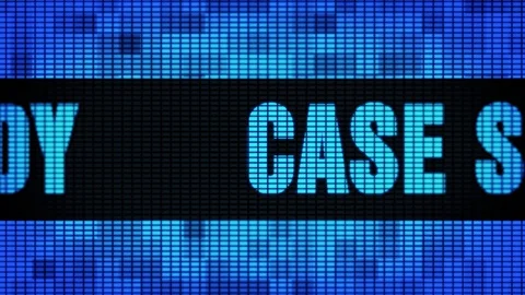 Case Study Front Text Scrolling LED Wall Pannel Display Sign Board Stock Footage 107119861