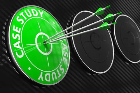 Case Study - Green Target. Stock Illustration