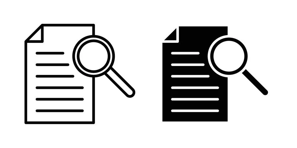 Case study icon Illustration Eps10 for web or app Stock Illustration