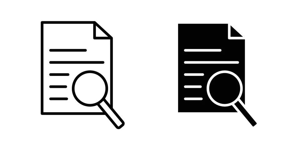 Case study icon illustration. Pixel perfect vector graphics Ilustração Stock