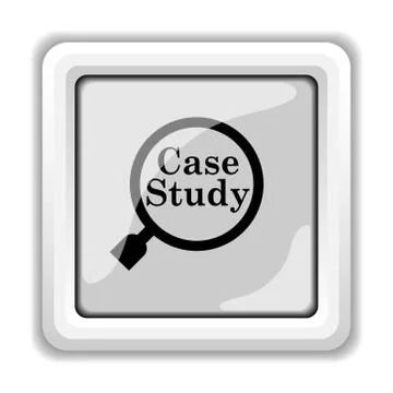 Case study icon. internet button on white background.. Stock Illustration